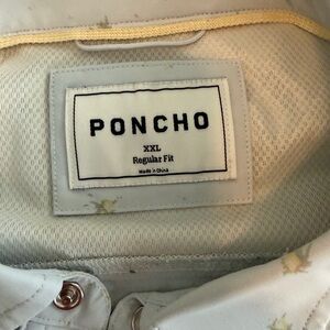 Poncho Men's Casual Button Down Short sleeve Shirt